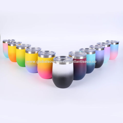 Egg Shape Wine Tumbler Double Wall Insulated Stemless Stainless Steel  Coffee Mug Champagne Flute - China Coffee Mug and Stainless Steel Coffee  Mug price