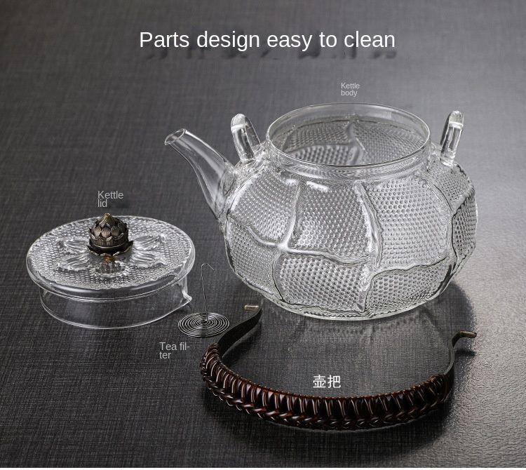 Handmade Song Dynasty Style Heat-Resistant Glass Teapot/Kettle