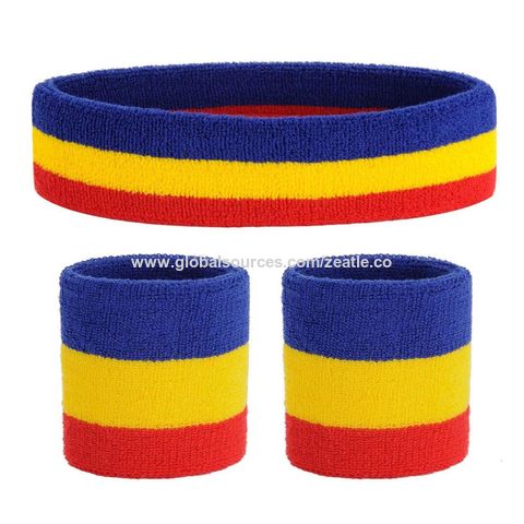 Bandeaux de Sudation/Serre-têtes de Sport Pas Chers - Bandeaux Anti-transpiration Athlétiques en Tissu Éponge pour Basketball en Gros