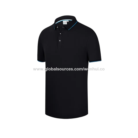 Hot Selling Men Striped Polo Shirt Loose Fit Long Sleeve