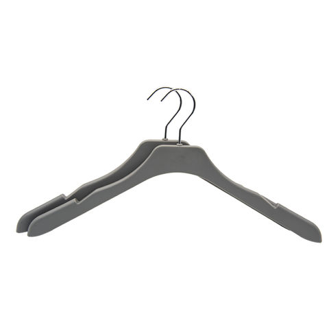 Plastic Clothes Hangers, Upgraded Rubber Stripe Non-Slip Coat
