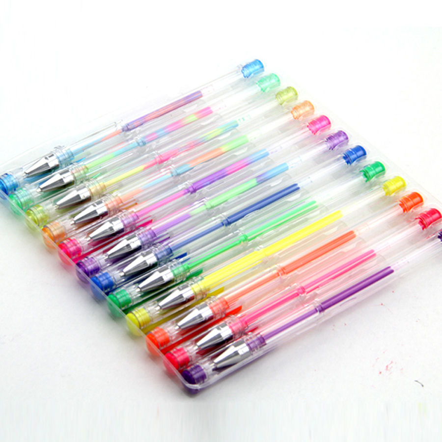 12 bolígrafos coloridos, bolígrafo multicolor 4 en 1 de 0,7 mm, punta fina,  bolígrafos retráctiles de 4 colores, útiles escolares de oficina, regalo p