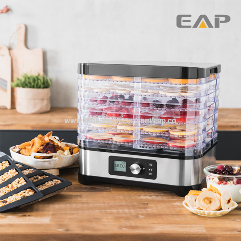Deshidratador de alimentos digital EAP, 5 bandeja, control de termostato ajustable libre de BPA