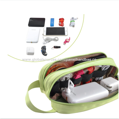 Sac de rangement pour câbles de voyage, sac de rangement numérique  multifonction, organisateur de gadgets, pochette numérique Double couche de  Charge