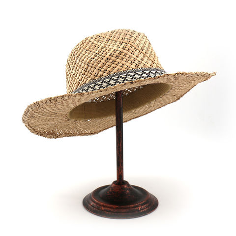 Roll up Straw Hat Summer Wide Brim Panama Beach Sunshade Cap for