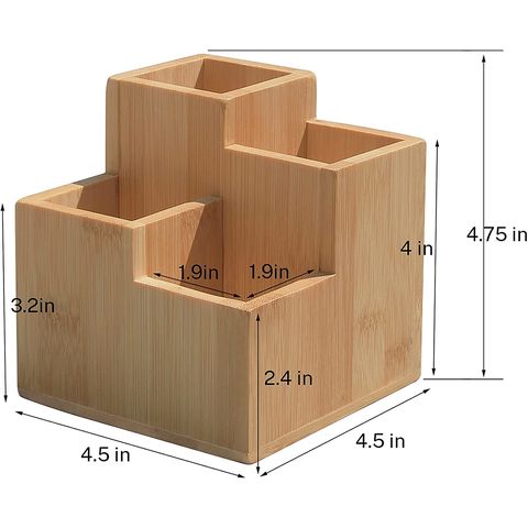 Buy Pen Holder, Solid Wood Desk Pen Pencil Holder Stand Multi Purpose Use Pencil  Cup Pot De Wood Desk Pen Pencil Holder Stand Multi Purpose Use Pencil Cup  Pot Desk Organizersk Organizer (