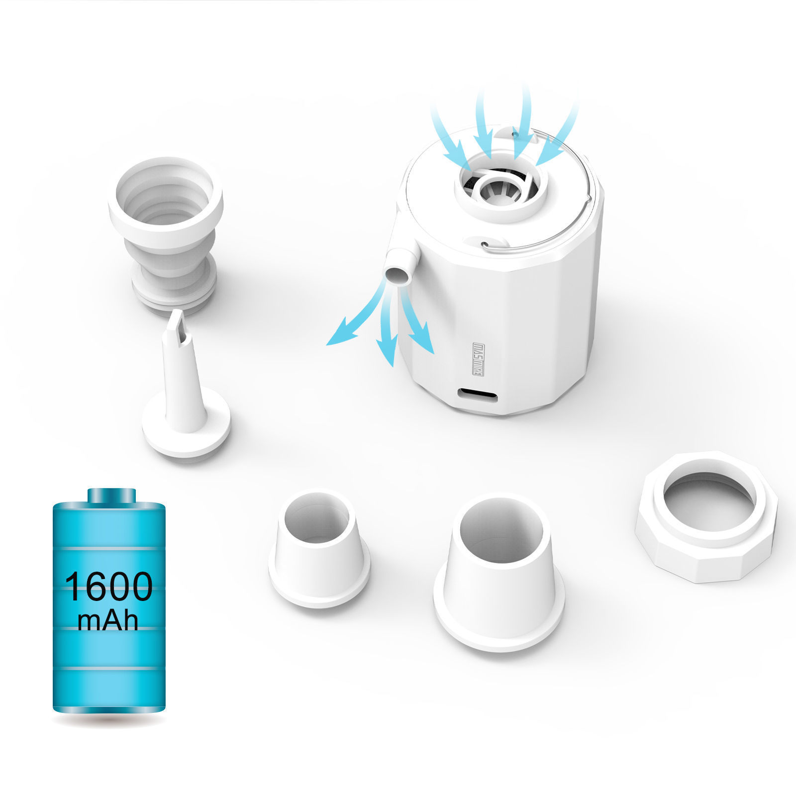 Buy Wholesale China Blue Air Pump Light Weight Pumps With Flashing