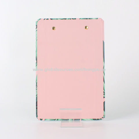 Pink Binder, Linen 3 Ring Binder, File Folder with Gold Hardware