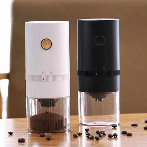 Moulin à Café Électrique Portable à Meules, Rechargeable USB, Paramètres de Mouture Ajustables pour B2B
