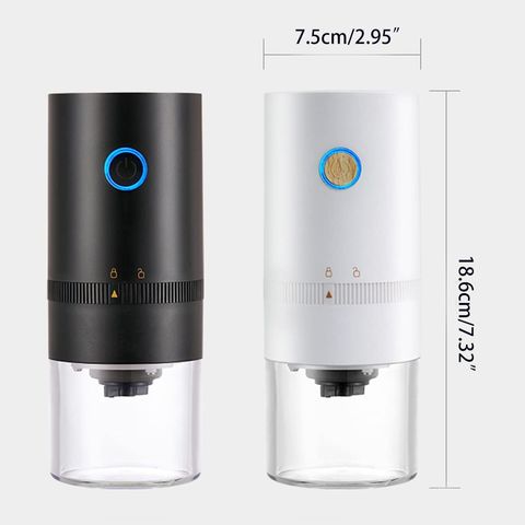 Moulin à Café Électrique Portable à Meules, Rechargeable USB, Paramètres de Mouture Ajustables pour B2B