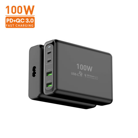 Ordinateur portable pour iPhone 4 ports pour l'iPad pour MacBook PC 100W de  puissance totale de chargeur rapide voyage QC3.0 Smart Station Chargeur  multi pd - Chine Chargeur 100W pd et des