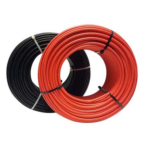 Câble électrique solaire 6mm² - bobine de 100m - rouge ou noir