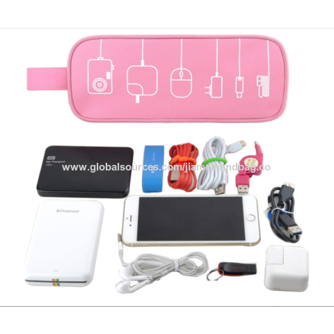 Organisateurs électroniques Rangement de câble de voyage, étuis  d'accessoires électroniques pour câble, chargeur, téléphone, USB, carte SD  