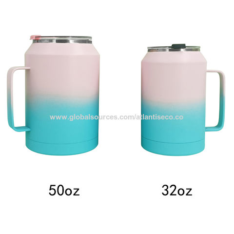 Buy Wholesale China 50 Oz Mug Tumbler – Large Insulated Tumbler With Straw  , Stainless Steel Vacuum Insulated Mug With Handle,lid And Dishwasher Safe  & Stainless Steel Mug at USD 2.59