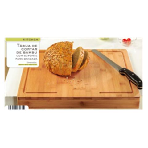 ▷🥇 distribuidor tabla cortar cocina de madera de bambu con borde 46x30,5  cm