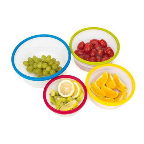 4pcs Magical Silicone Coffee Mug Lid Fruit Glass Cup Cover Suction  Leakproof