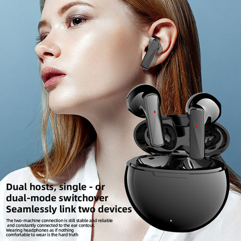 Écouteurs intra-auriculaires ultra-fins et confortables, légers comme une plume, étanches, double hôte, réduction du bruit, puce V5.3, casque Bluetooth