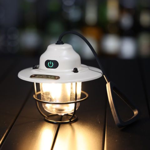  Linterna de camping, luz LED vintage para acampar