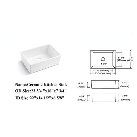 Compre ¡oferta! ¡nuevo Diseño! Fregadero De Cocina De Cerámica  Personalizable, Lavabo De Cocina Frontal, Delantal De Granja Para América  Del Norte y Fregaderos De Cocina de China por 40 USD