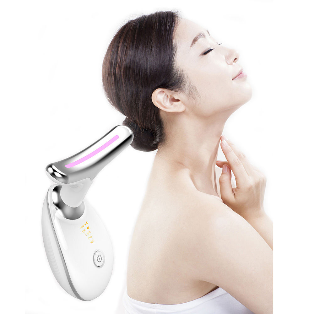 Portable Led Neck Wrinkle Remover Ems Face Massager Intense Pulsed