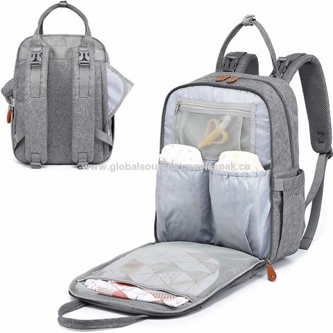 BabbleRoo - Mochila para pañales unisex con cambiador, funda para chupón y  correas para cochecito, mochila multifuncional impermeable para viajes para