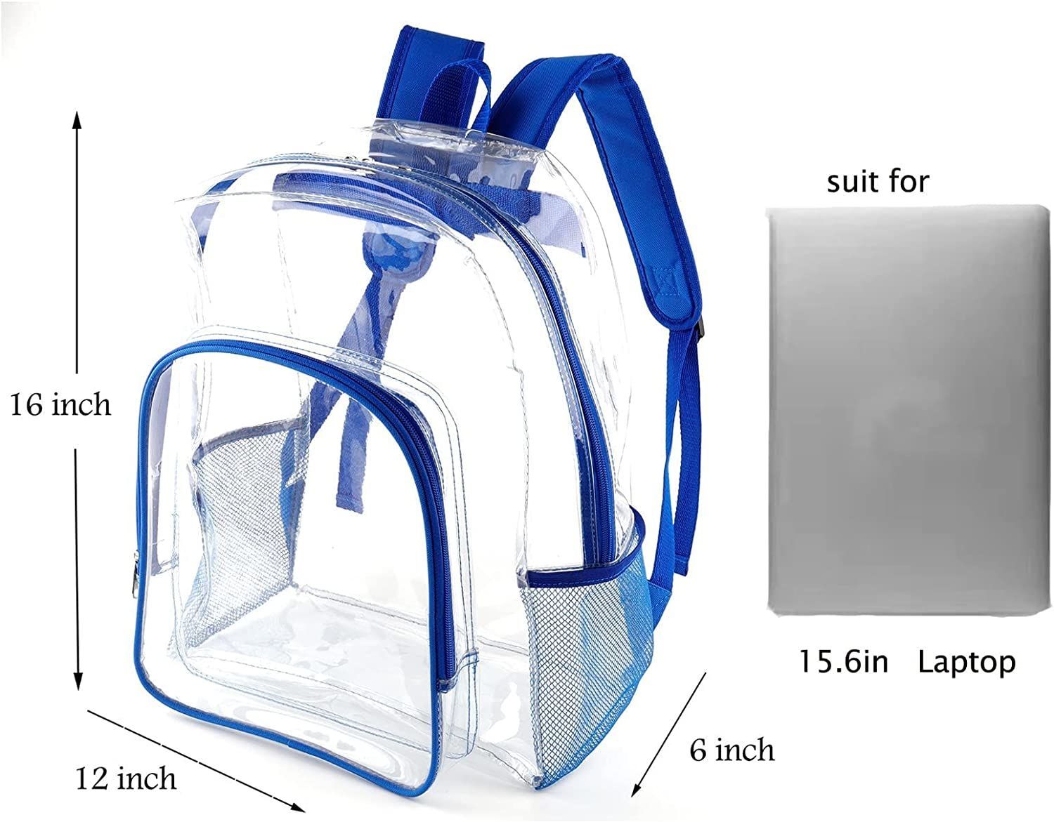 Clear Backpack Heavy Duty Clear Bookbag Transparent Backpack See