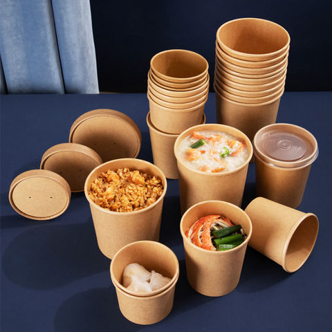 Lot De 50 Bols à Soupe Jetables En Canne à Sucre - 350 Ml, Biodégradables, Micro-ondables - Pour Fêtes, Pique-niques, Quotidien