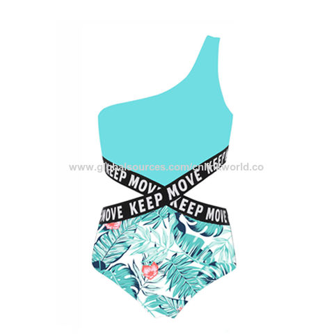 Buy Wholesale China Teenager Girl One Piece Swimsuit One Shoulder Print  Child Girl Bathing Suits Monokini Bandage Children Swimwear Kids Swim Wear  & Girls' Swimwear at USD 4.16