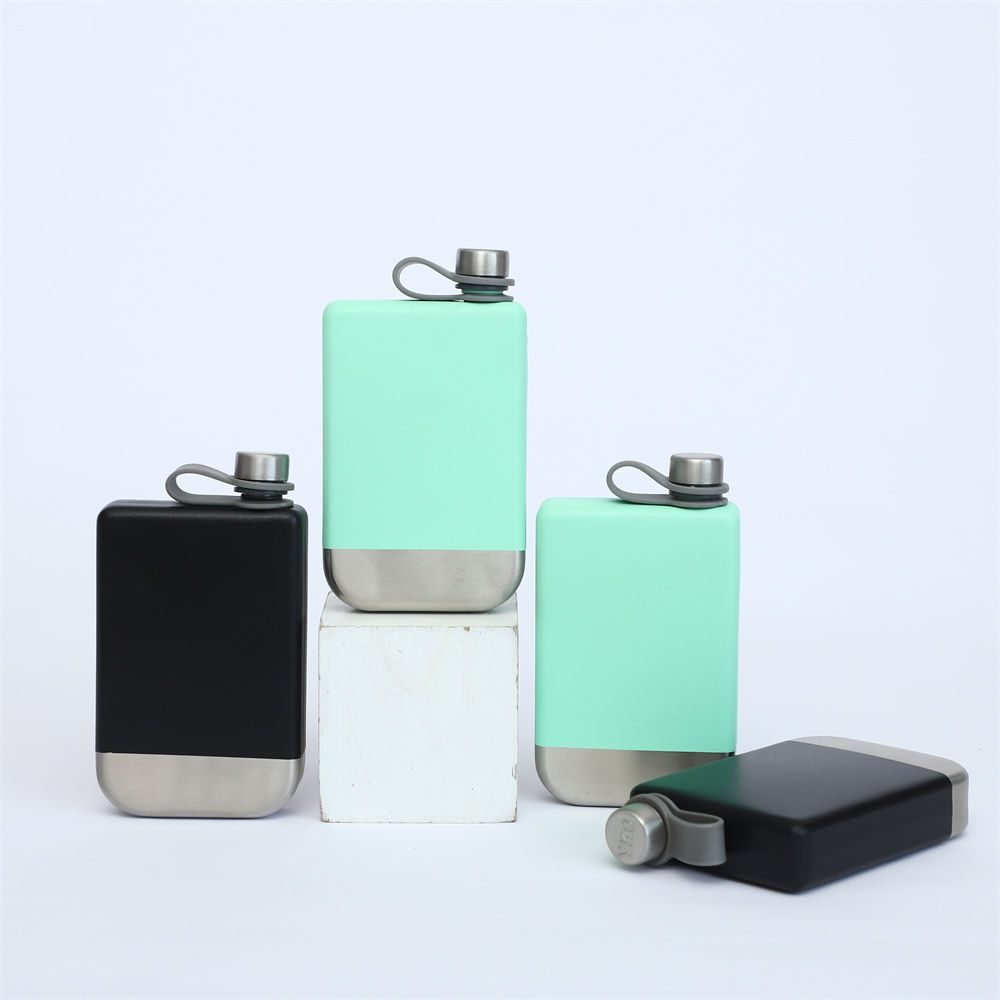 Set De 3 Frascos Planos De Acero Inoxidable 304: Capacidad 8 Oz (230 Ml) Cada Uno, Incluye 3 Embudos, Antigoteo