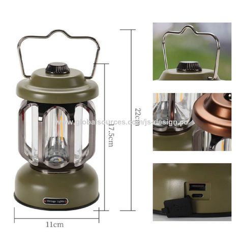 Buy Wholesale China Usb Rechargeable Retro Camping Light Multi-functional  Portable Emergency Lighting Outdoor High-power Tent Lamp & Led Lamp at USD  6.5