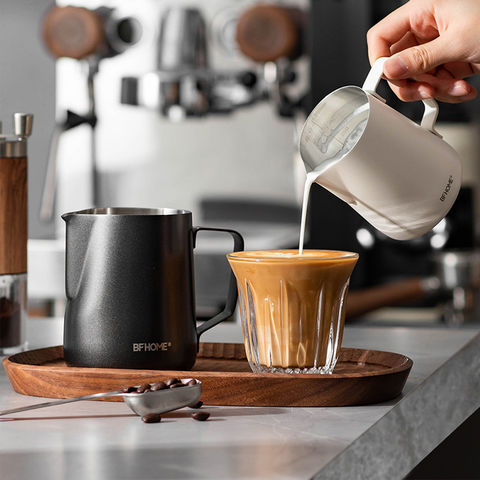 Pot à Lait Moussant Tasse à Café en Acier Inoxydable de Grande