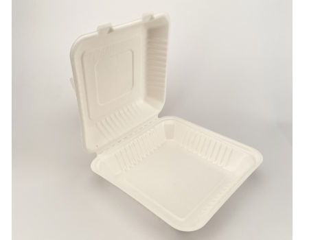  Recipientes de alimentos desechables 100% compostables con  tapas [8 x 8 pulgadas paquete de 200 unidades] Contenedores ecológicos para  llevar, resistentes, biodegradables, sin blanquear Earth's Natural  Alternative : Industrial y Científico