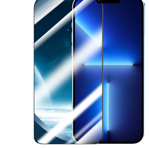 Protector de pantalla para iPhone 13 Pro Max (también compatible con iPhone  14 Plus), protector de pantalla antiluz azul, vidrio templado, protección