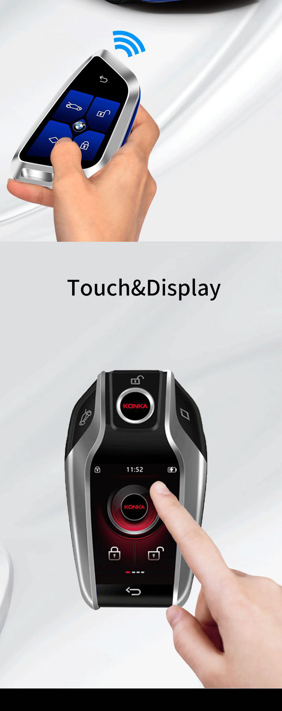 Achetez en gros Smart Lcd Clé De Voiture Avec écran Tactile Pour Bmw Styler  Chine et Clé De Voiture Lcd Intelligent à 65 USD