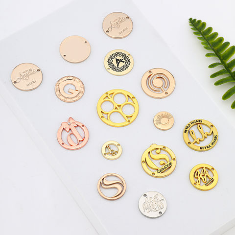 Round Metal Tags Charms For Jewelry Making Gold Metal Hijab