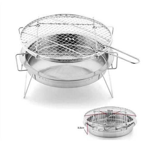1pc, 304 stainless steel folding barbecue net disassembly portable
