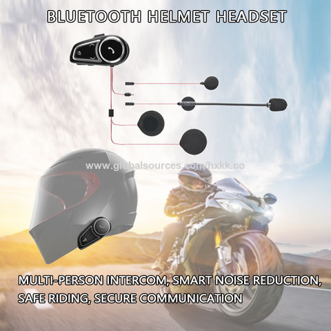 Acheter Casque de moto casque moto sans fil Bluetooth 5.0 casque avec  supports de microphone