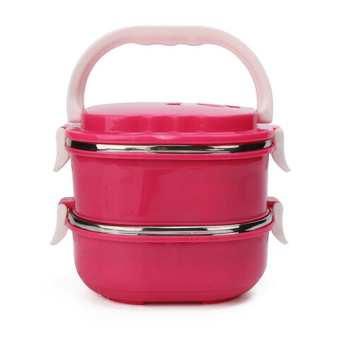 316 Stainless Steel Lunch Box Cute Bento Lunch Box Double-layer C