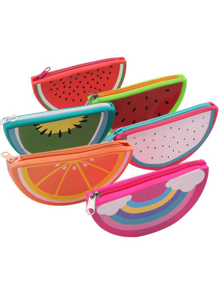 Monederos de silicon de frutas new arrivals