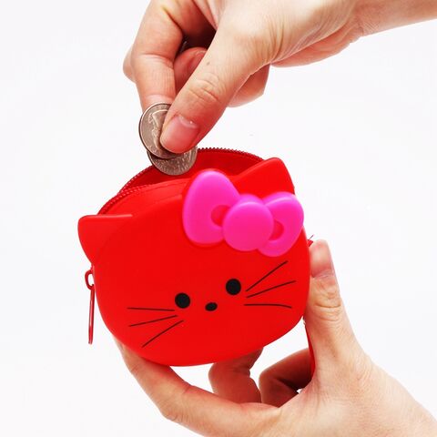 Kawaii Kitty Crossbody Bag with Ribbon Bowknot Wallet Coin Purse Pouch  Kitty Cat Purse Accessories for Women