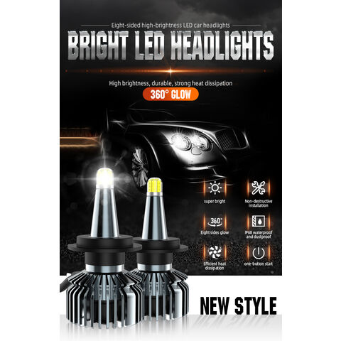 H1 LED Headlight Bulb Fog Light Bulb Halogen 6000K Super Bright White  6000LM DRL High Beam 80W, 2 Packs 