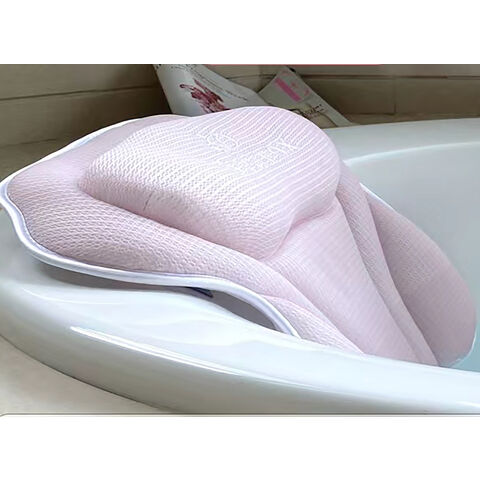 Bathtub Pillow Headrest Cushion Head Neck Rest Pillows with Suction Cups  Bathroom Accessories Waterproof PVC Bath Pillows