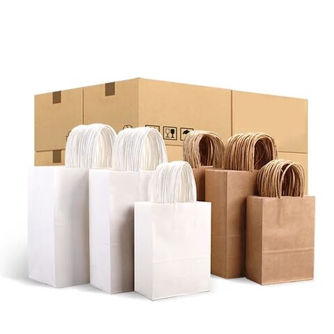 Durable White Paper Lunch Bags, Paper Grocery Bags, Pack of 500 - China  Kraft Paper Bag, Shopping Paper Bag