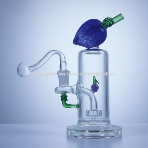 8 Inch Banana Fruit Small Bong Bubbler Portable Dab Rig Cool Water Pipe W/  Showerhead Perc