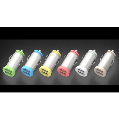Cargador de coche de doble puerto MFI, entrada 12-18V DC, hecho para iPad/iPod/iPhone, varios colores están disponibles