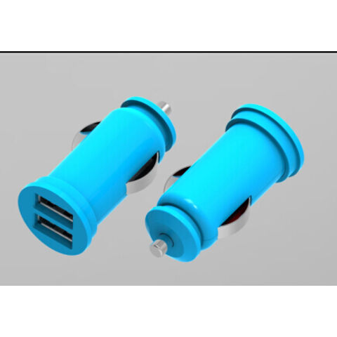 Cargador de coche de doble puerto MFI, entrada 12-18V DC, hecho para iPad/iPod/iPhone, varios colores están disponibles
