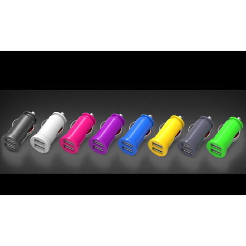 Cargador de coche de doble puerto MFI, entrada 12-18V DC, hecho para iPad/iPod/iPhone, varios colores están disponibles