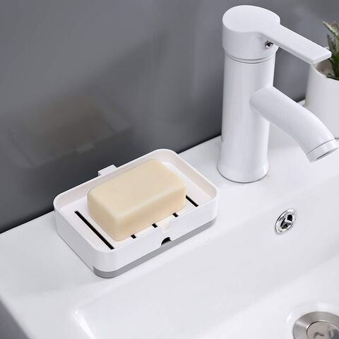 1pcs Plastic Cute Flower Soap Dish, Drain Soap Tray, Self Draining Soap  Holder, Soap Storage Rack For Bathroom Accessories