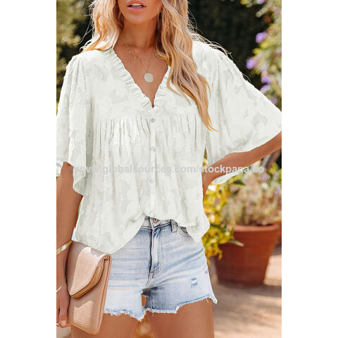 Compre Lote De Estoque De Vestuário Blusa Casual Feminina Tops Roupas  Femininas e Blusas de China por grosso por 2.69 USD