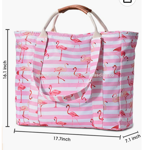 Sacs de piscine de plage fourre-tout pour femmes dames grand sac de sport  fourre-tout avec compartiment humide pour voyage de week-end étanche (rose